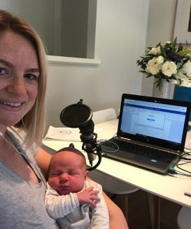 Lucy and Harry recording The Juggle podcast-min Lucy and Harry recording The Juggle podcast-min